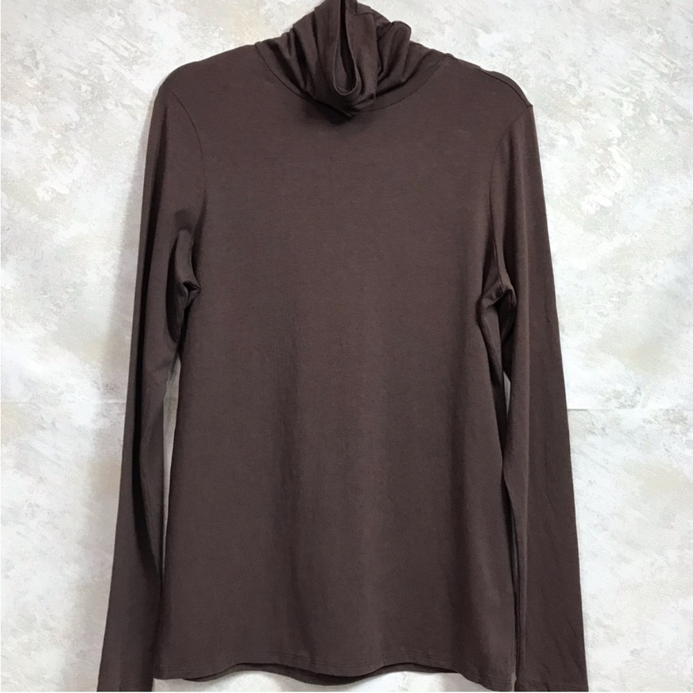 Peruvian Connection Brown Long Sleeve Turtleneck, size Large.